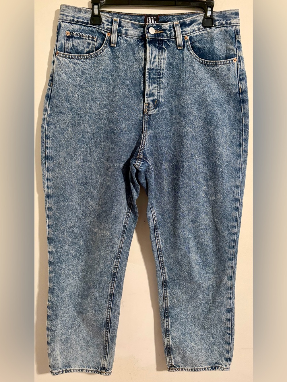 Women’s BDG Urban Outfitters Acid Wash High Rise Slim Straight Jeans Sz 32 or 14